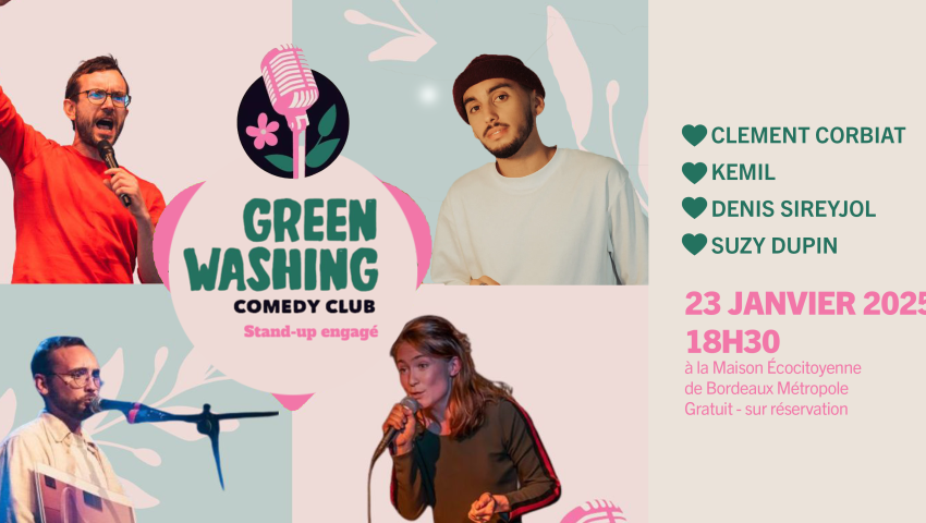 GREEN WASHING COMEDY CLUB - 23 janvier à 18h30